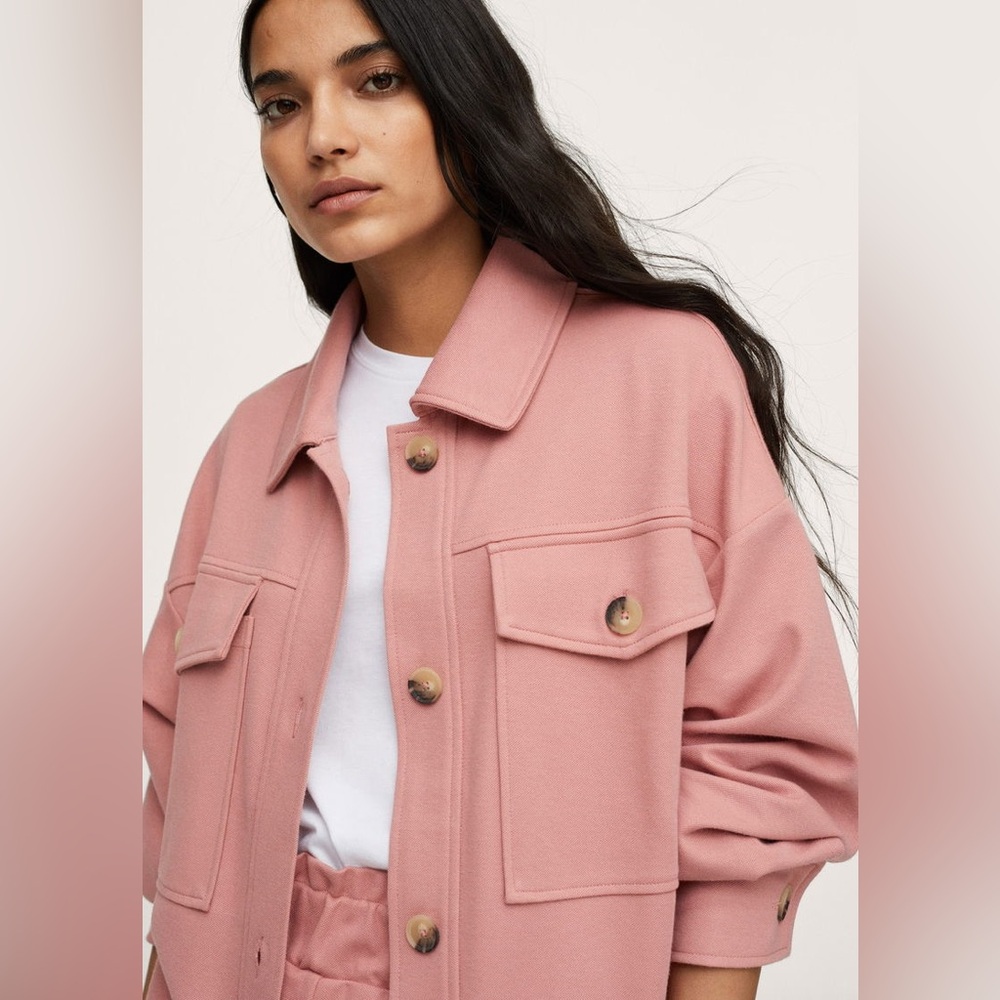 Mango Chest-Pocket Cotton Overshirt